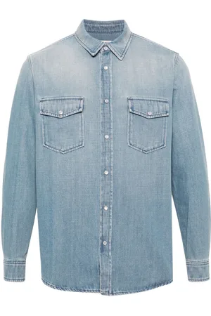 Saint Laurent Camicia denim con bottoni automatici