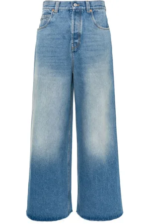 Gucci Jeans a gamba ampio con morsetto