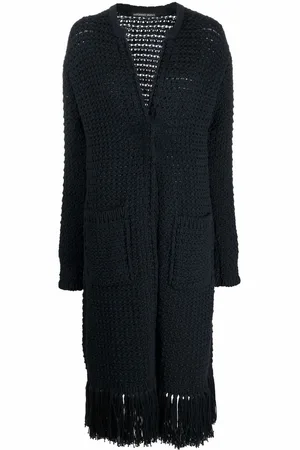 ANTONINO VALENTI Cardigan lungo con frange