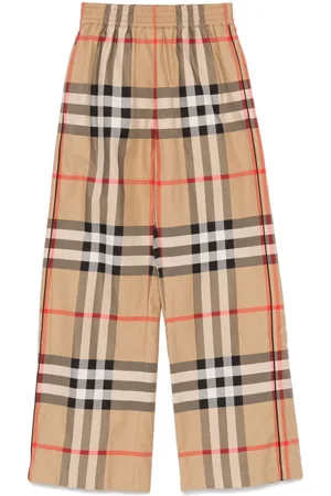 Burberry Pantaloni in cotone con motivo Vintage Check
