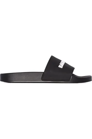 Balenciaga Sandali slides con logo goffrato