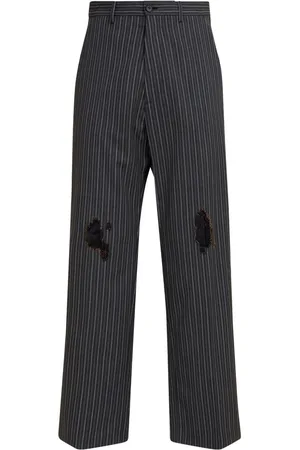 Marni Pantaloni a righe con effetto vissuto