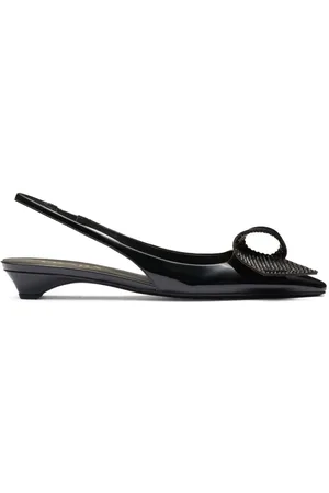 Prada 25mm appliqué-detail leather pumps
