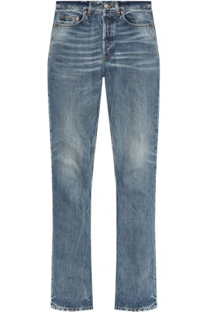 Saint Laurent Jeans dritti con applicazione