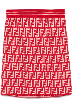 Fendi Gonna con logo FF jacquard