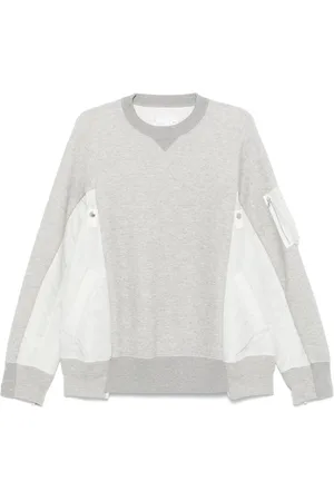 SACAI Felpa con inserti a contrasto