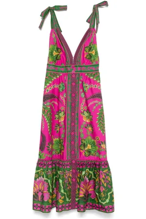 Farm Rio Abito midi Ana Tapestry
