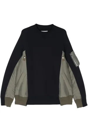 SACAI Felpa con inserti a contrasto