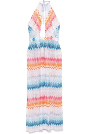 Missoni Abito lungo lamé a zigzag