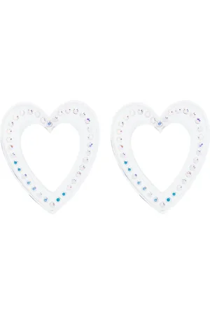 SAFSAFU Orecchini Big Heart con cristalli
