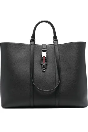 Gucci Borsa tote grande con finitura Web