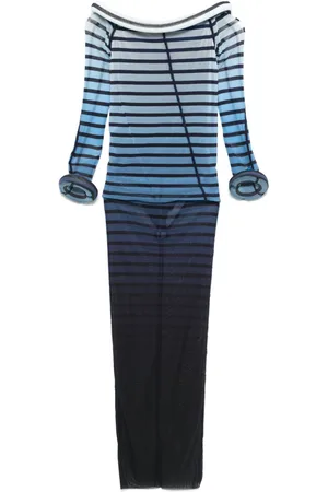 Jean Paul Gaultier Abito lungo a righe