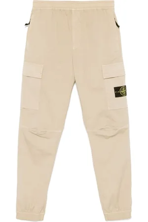 Stone Island Pantaloni con applicazione Compass