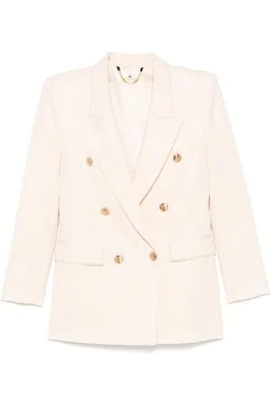 Elisabetta Franchi Blazer in lana vergine con cuciture a contrasto
