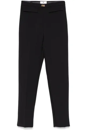 Elisabetta Franchi Pantaloni slim con placca logo