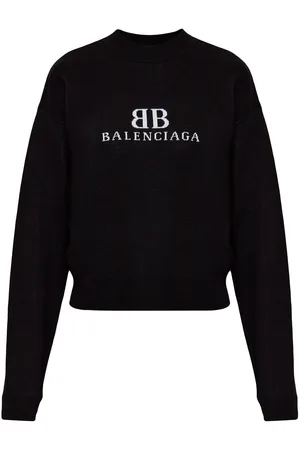 Balenciaga Maglione con logo a intarsi
