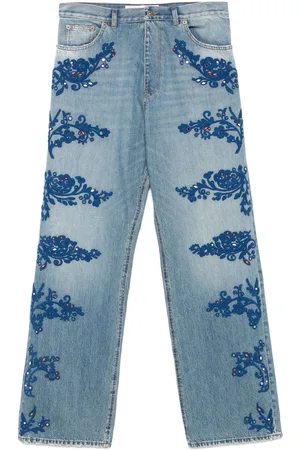 VALENTINO GARAVANI Jeans con pizzo guipure