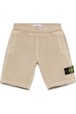 Stone Island Shorts sportivi con applicazione Compass
