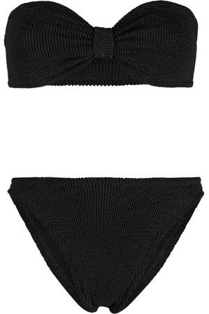 Hunza G Set bikini Jean con effetto stropicciato