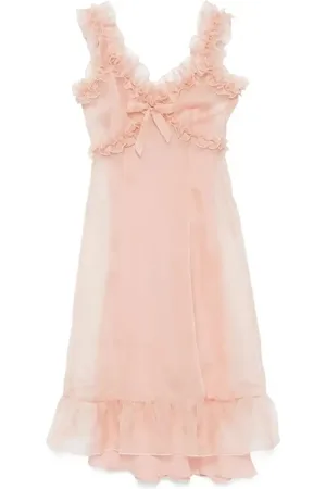 Alessandra Rich Abito midi con ruches