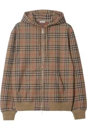 Burberry Felpa con motivo Vintage Check e cappuccio