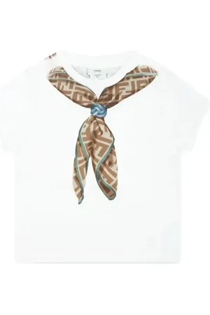 Fendi T-shirt con stampa trompe l