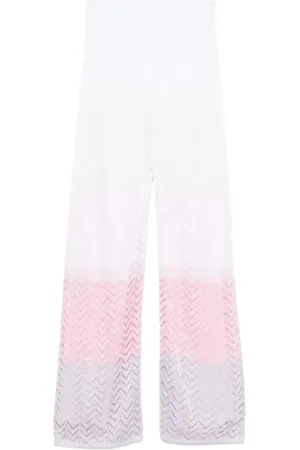 Missoni Pantaloni in maglia con motivo chevron