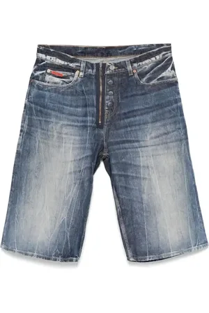 MARTINE ROSE Shorts denim con applicazione