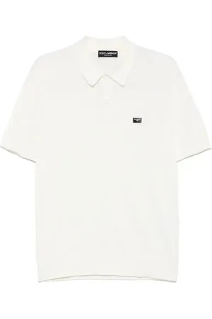 Dolce & Gabbana Polo in cotone con placca logo