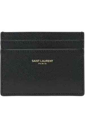 Saint Laurent Portacarte con logo goffrato