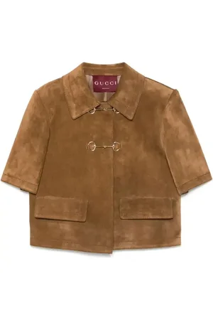 Gucci Giacca in pelle scamosciata