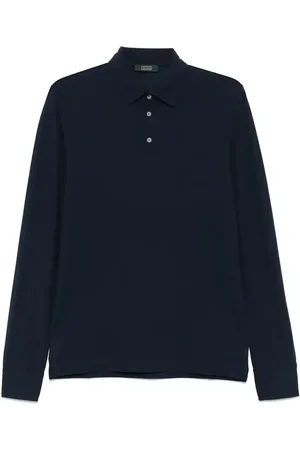 ZANONE Polo in cotone con ricamo logo