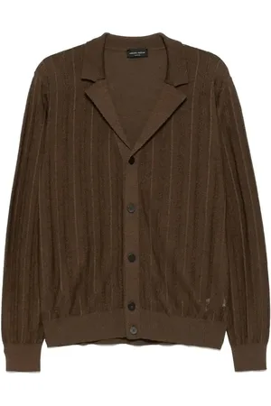 Roberto Collina Cardigan con dettaglio a coste