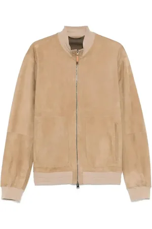 CANALI Bomber in pelle scamosciata