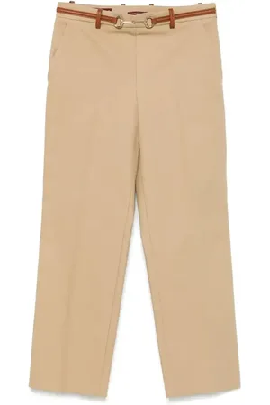 Gucci Pantaloni in cotone con dettaglio morsetto