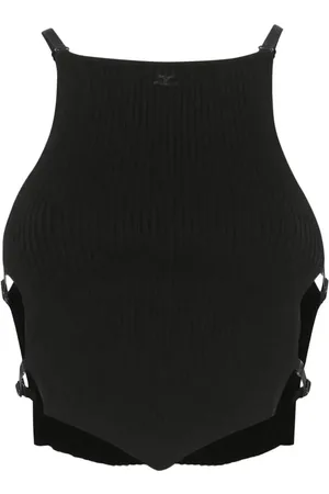 Courrèges Top corto a coste