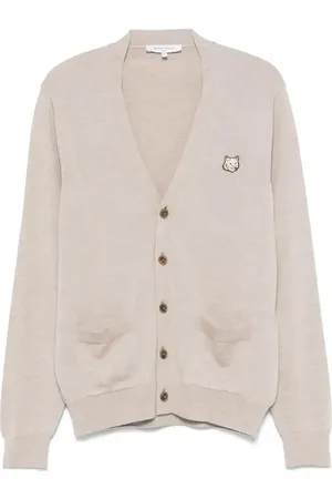 Maison Kitsuné Cardigan con applicazione testa di volpe