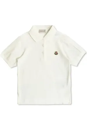 Moncler Polo in cotone con ricamo logo