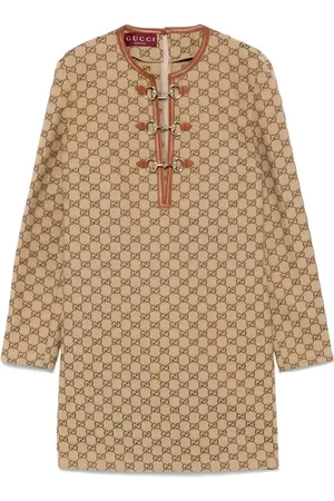 Gucci Abito corto in tela GG con morsetto