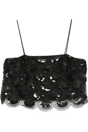 ROTATE Top corto con paillettes