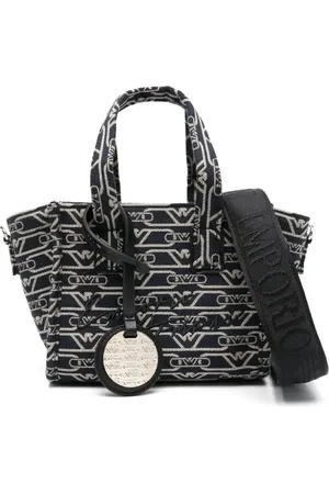 Emporio Armani Borsa tote con monogramma jacquard