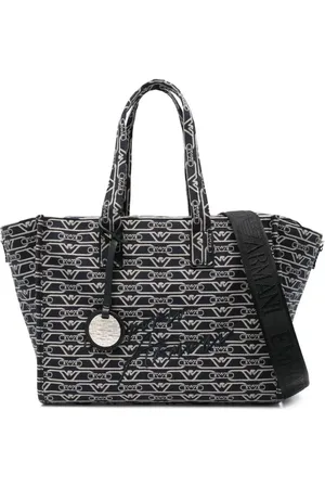 Emporio Armani Borsa tote con monogramma jacquard