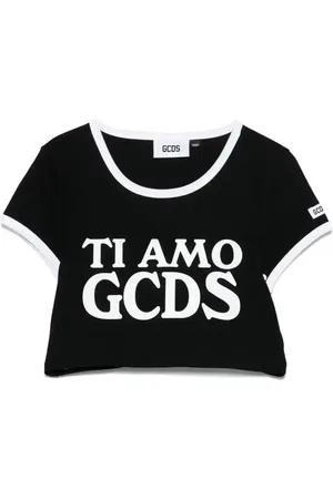 GCDS T-shirt con stampa Ti Amo e cappuccio
