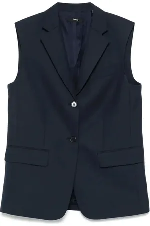 THEORY Gilet con revers a lancia