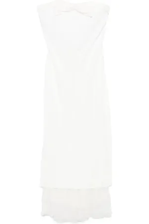 Alessandra Rich Abito midi con fiocco