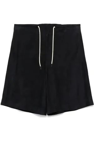 Emporio Armani Shorts in pelle scamosciata