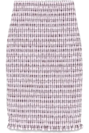 Prada Gonna midi in cotone a quadri