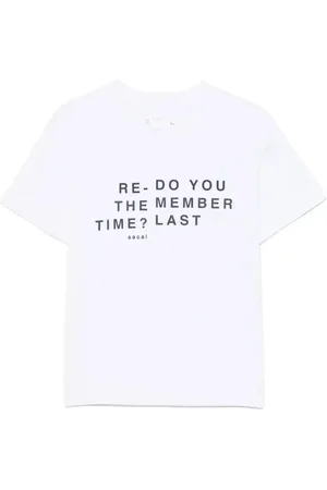 SACAI T-shirt con floccatura