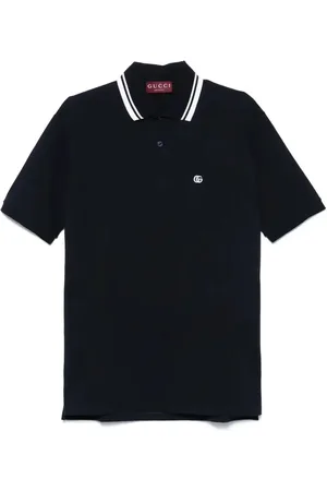 Gucci Polo in cotone con ricamo logo