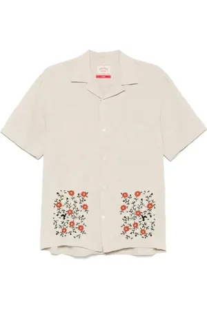 Portuguese Flannel Camicia con ricamo a fiori